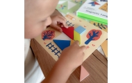 TOOKY TOY Puzzle Tangram Układanka dla Dzieci Nauka Kształtów Figury Kształty 18el.