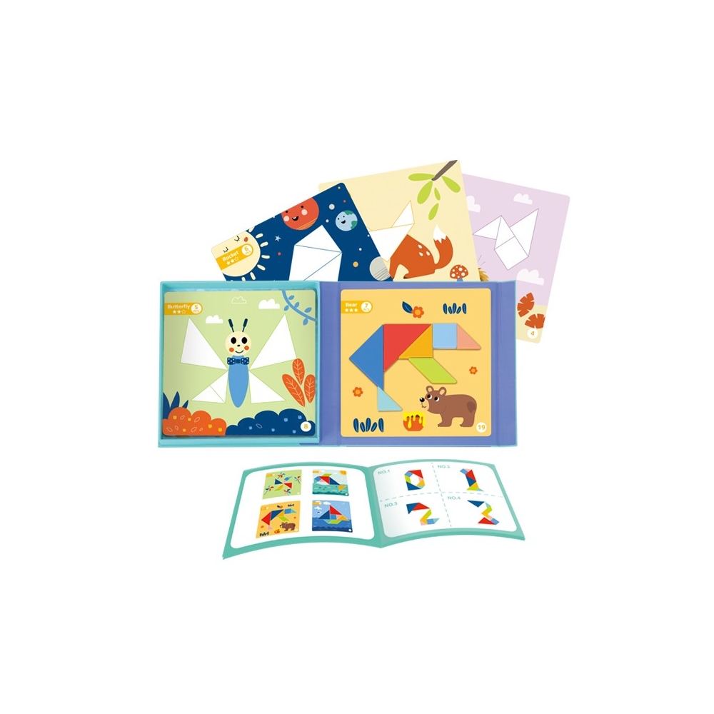 Dėlionė Tangram TOOKY TOY Mokymosi formos 18el.-Žaislai, Lavinamieji žaislai, Dėlionės, Dėlionės patiems mažiausiems, Mokomieji 