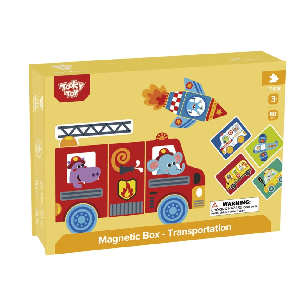 Magnetinė dėlionė TOOKY TOY Montessori 80 el.-Žaislai, Dėlionės, Magnetinės dėlionės-e-vaikas