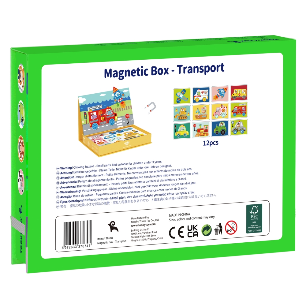 Magnetinė dėlionė TOOKY TOY Montessori 80 el.-Žaislai, Dėlionės, Magnetinės dėlionės-e-vaikas