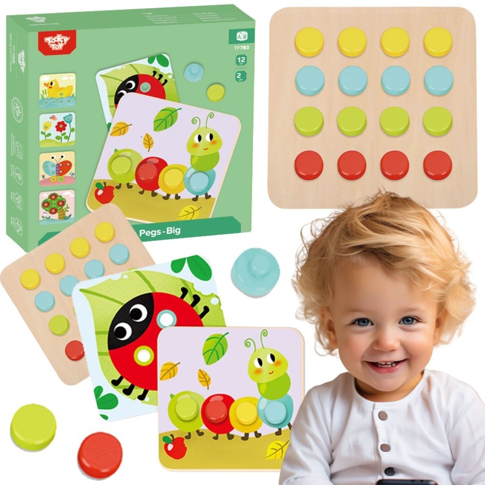Kūdikių dėlionės TOOKY TOY Gyvūnai mokymosi formos Spalvos-Žaislai, Dėlionės, Dėlionės patiems mažiausiems-e-vaikas
