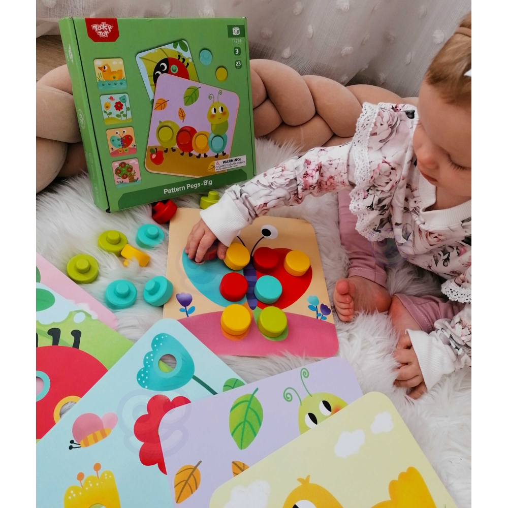 Kūdikių dėlionės TOOKY TOY Gyvūnai mokymosi formos Spalvos-Žaislai, Dėlionės, Dėlionės patiems mažiausiems-e-vaikas