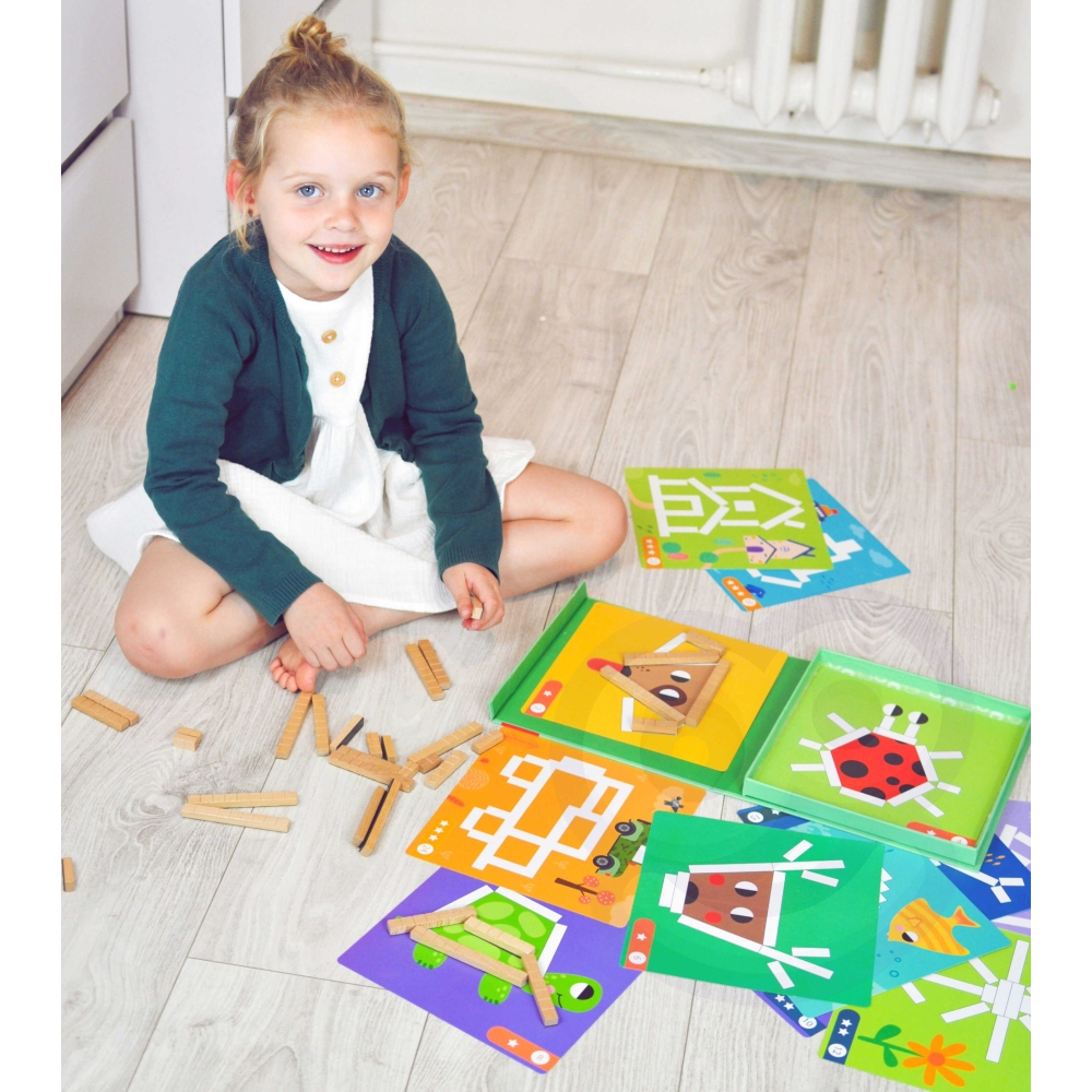 TOOKY TOY Dėlionių žaidimas Dėlionės Magnetinės kaladėlės vaikams 49 el.