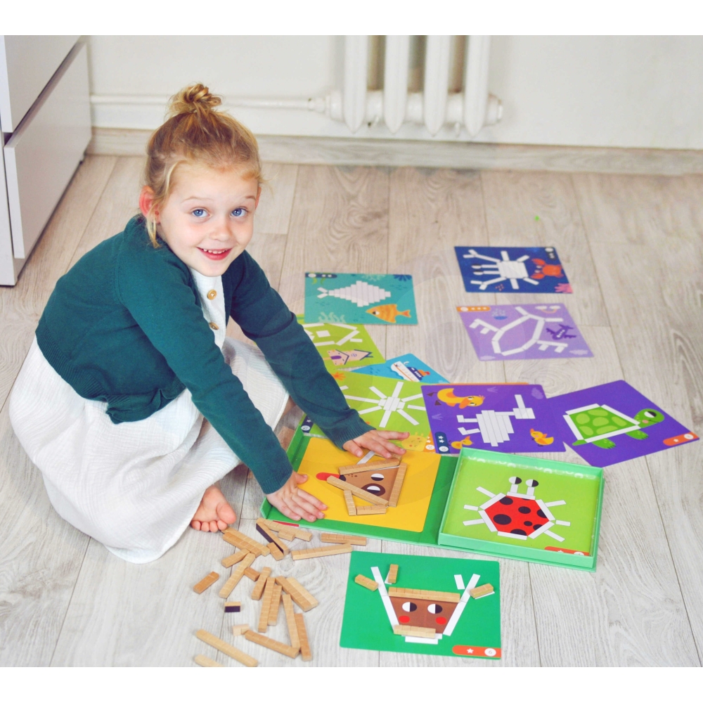TOOKY TOY Dėlionių žaidimas Dėlionės Magnetinės kaladėlės vaikams 49 el.