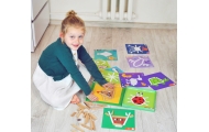 TOOKY TOY Dėlionių žaidimas Dėlionės Magnetinės kaladėlės vaikams 49 el.