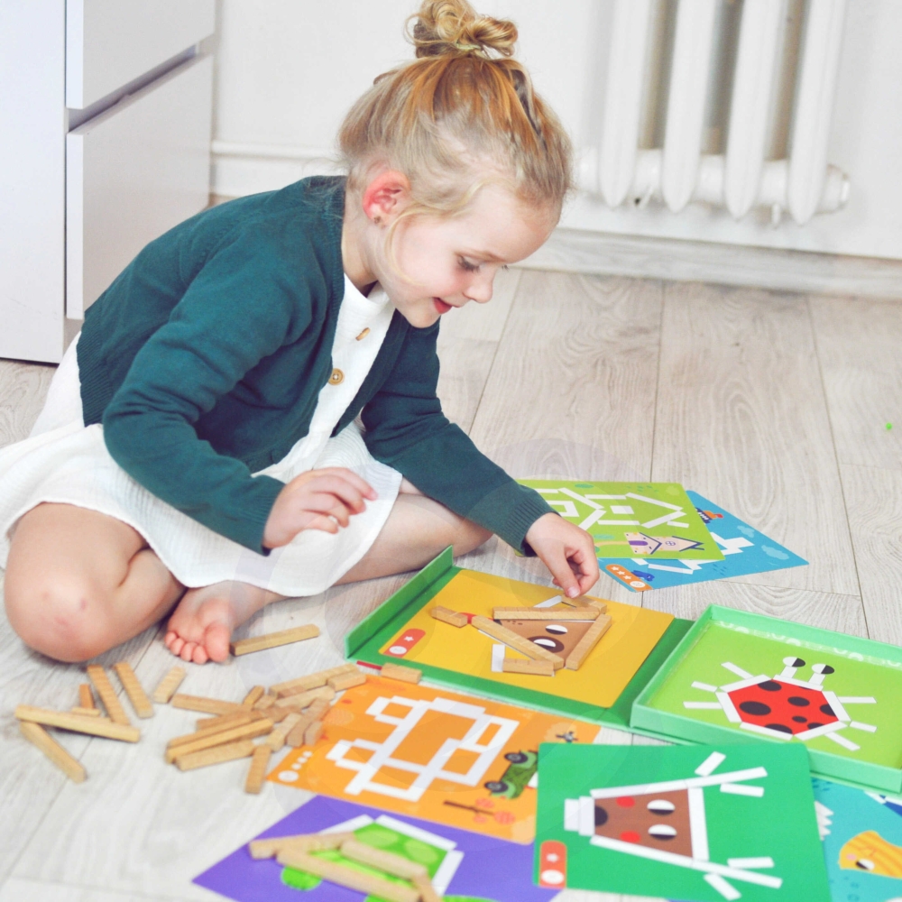 TOOKY TOY Dėlionių žaidimas Dėlionės Magnetinės kaladėlės vaikams 49 el.