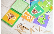 TOOKY TOY Dėlionių žaidimas Dėlionės Magnetinės kaladėlės vaikams 49 el.