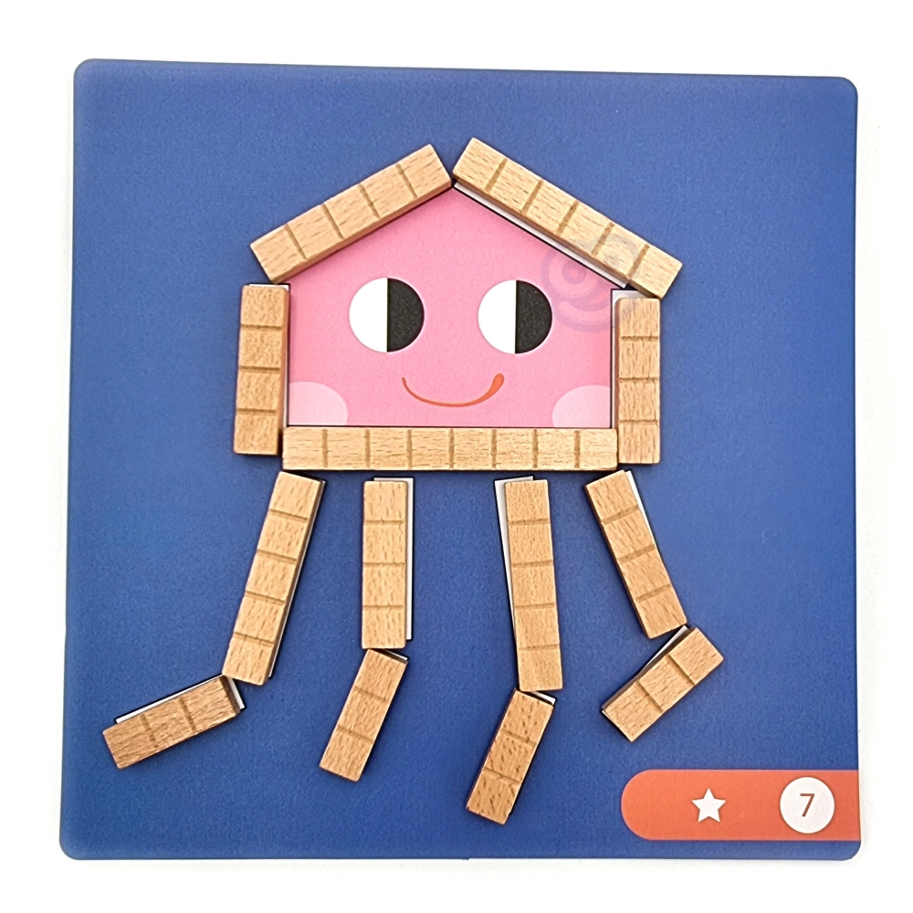 TOOKY TOY Dėlionių žaidimas Dėlionės Magnetinės kaladėlės vaikams 49 el.