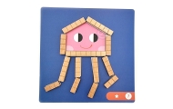 TOOKY TOY Dėlionių žaidimas Dėlionės Magnetinės kaladėlės vaikams 49 el.