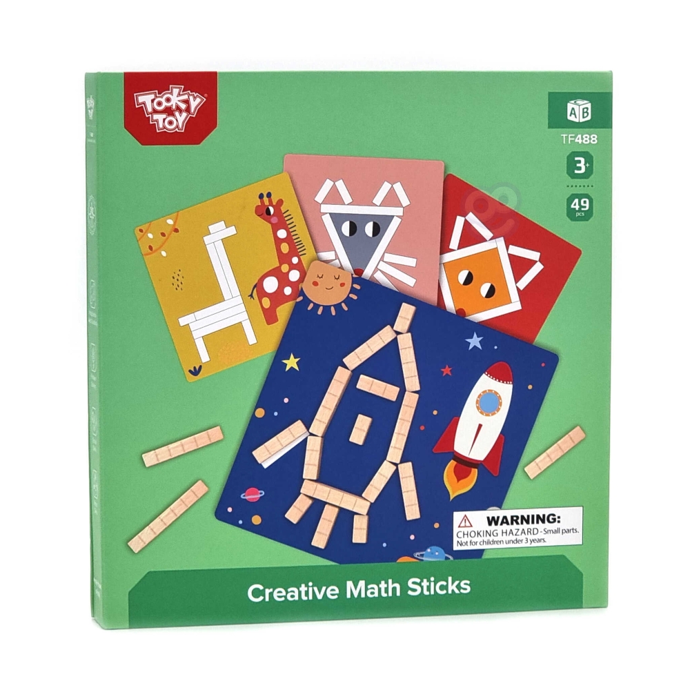 TOOKY TOY Dėlionių žaidimas Dėlionės Magnetinės kaladėlės vaikams 49 el.