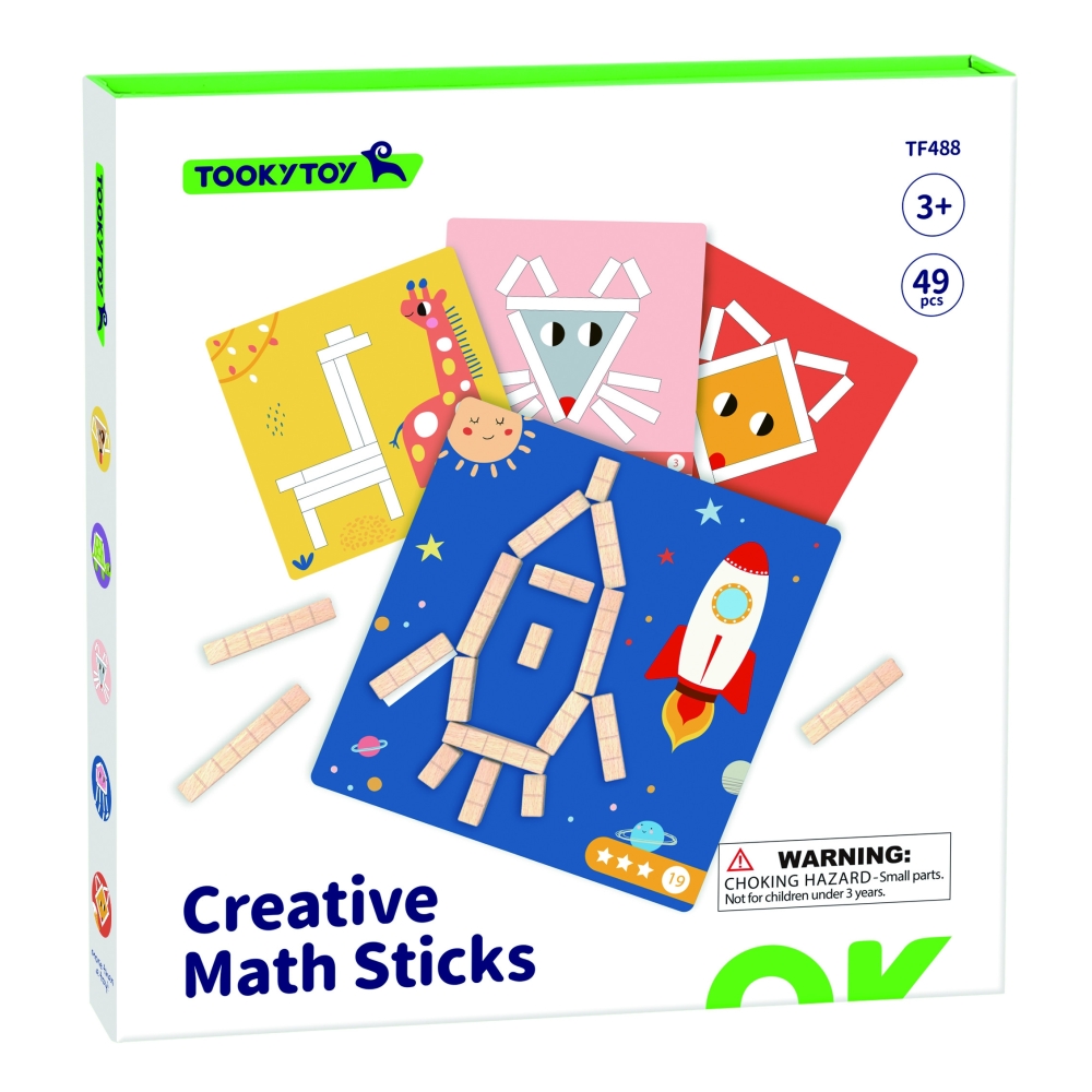 TOOKY TOY Dėlionių žaidimas Dėlionės Magnetinės kaladėlės vaikams 49 el.