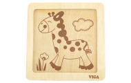 Viga 51319 Puzzle na podkładce - Żyrafa
