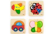 VIGA Baby's First Wooden Puzzle Teddy Bear