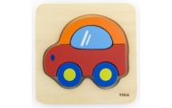 Medinė dėlionė VIGA Automobilis-Žaislai, Dėlionės, Dėlionės patiems mažiausiems-e-vaikas