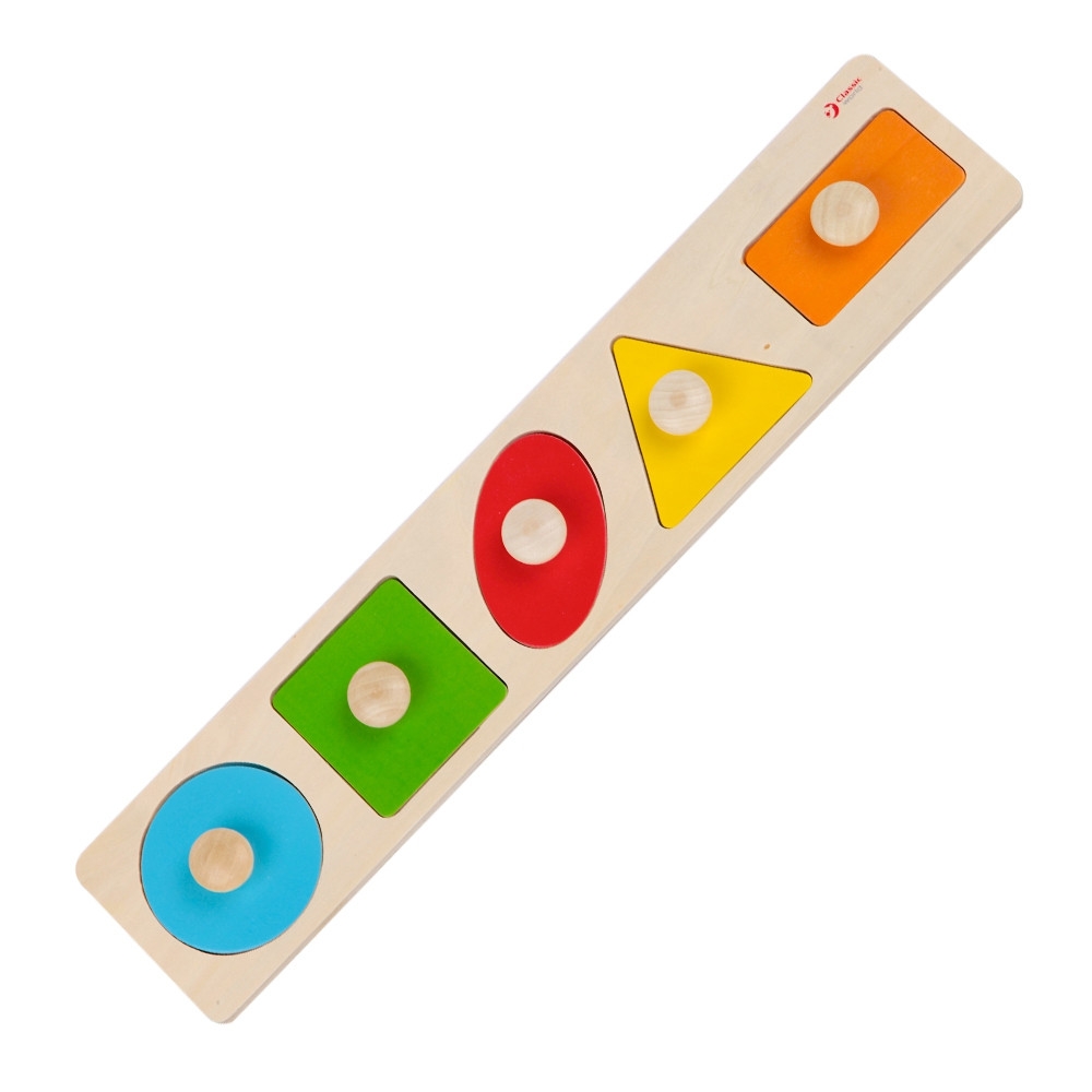 Dėlionė CLASSIC WORLD MONTESSORI skirta mokytis formų, figūrų, skaičių, spalvų 7 el.