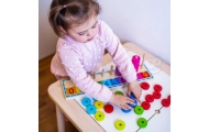 WOOPIE GREEN Montessori mokymosi dėlionės skaičiavimui ir spalvoms 56 el.