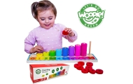 WOOPIE GREEN Montessori mokymosi dėlionės skaičiavimui ir spalvoms 56 el.