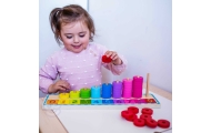 WOOPIE GREEN Montessori mokymosi dėlionės skaičiavimui ir spalvoms 56 el.