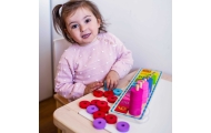 WOOPIE GREEN Montessori mokymosi dėlionės skaičiavimui ir spalvoms 56 el.