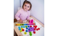WOOPIE GREEN Montessori mokymosi dėlionės skaičiavimui ir spalvoms 56 el.