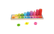WOOPIE GREEN Montessori mokymosi dėlionės skaičiavimui ir spalvoms 56 el.