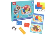 TOOKY TOY Magnetinė Montessori loginė dėlionė Tetris Nojaus arka 26 el.