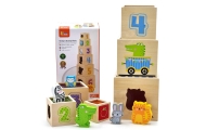 VIGA Wooden Pyramid Puzzle Blocks Sorter Montessori