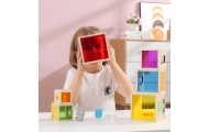 VIGA Wooden Pyramid Puzzle Blocks Sorter Montessori