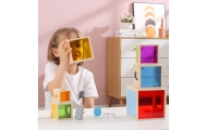 VIGA Wooden Pyramid Puzzle Blocks Sorter Montessori