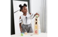VIGA Wooden Pyramid Puzzle Blocks Sorter Montessori