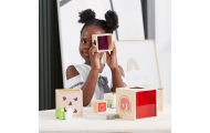 VIGA Wooden Pyramid Puzzle Blocks Sorter Montessori