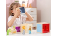 VIGA Wooden Pyramid Puzzle Blocks Sorter Montessori