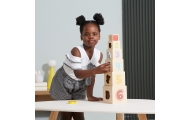 VIGA Wooden Pyramid Puzzle Blocks Sorter Montessori