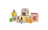 VIGA Wooden Pyramid Puzzle Blocks Sorter Montessori