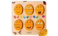 MASTERKIDZ lenta mokymasis emocijų Mediniai kiaušiniai Montessori