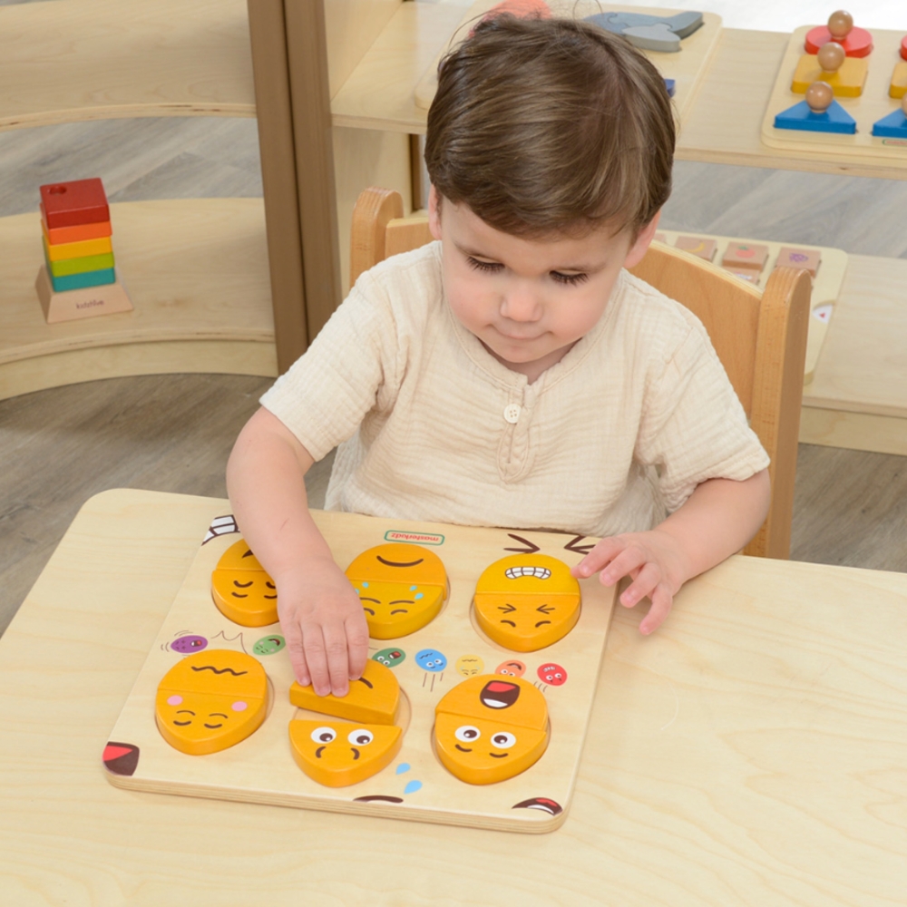 MASTERKIDZ lenta mokymasis emocijų Mediniai kiaušiniai Montessori