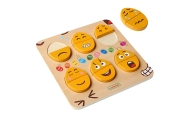 MASTERKIDZ Tablica do Nauki Emocji Drewniane Jajka jaki Humor? Montessori