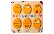 MASTERKIDZ Tablica do Nauki Emocji Drewniane Jajka jaki Humor? Montessori