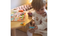 TOOKY TOY Drewniane Puzzle Montessori Zwierzątka Dom Dopasuj Kształty