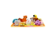 Medinė dėlionė TOOKY TOY Montessori Gyvūnai-Žaislai, Dėlionės, Dėlionės patiems mažiausiems-e-vaikas