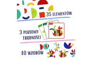 WOOPIE GREEN Montessori medinė dėlionė 40 atkuriamų modelių 55 el. FSC sertifikuota