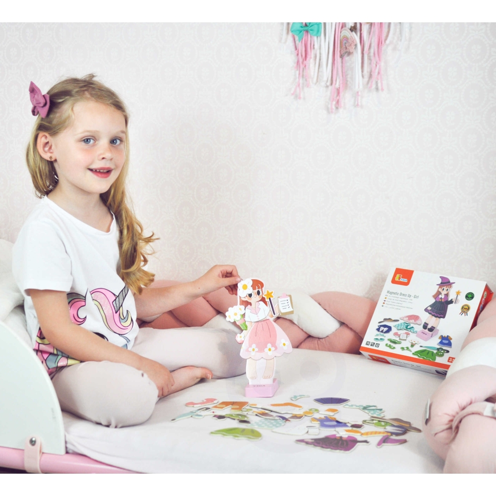 "Viga" medinė dėlionė Magnetinė edukacinė dėlionė "Dress-Up