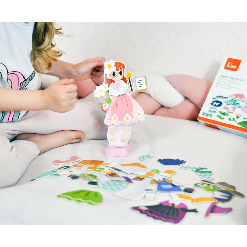 "Viga" medinė dėlionė Magnetinė edukacinė dėlionė "Dress-Up