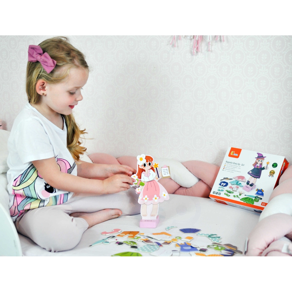 "Viga" medinė dėlionė Magnetinė edukacinė dėlionė "Dress-Up