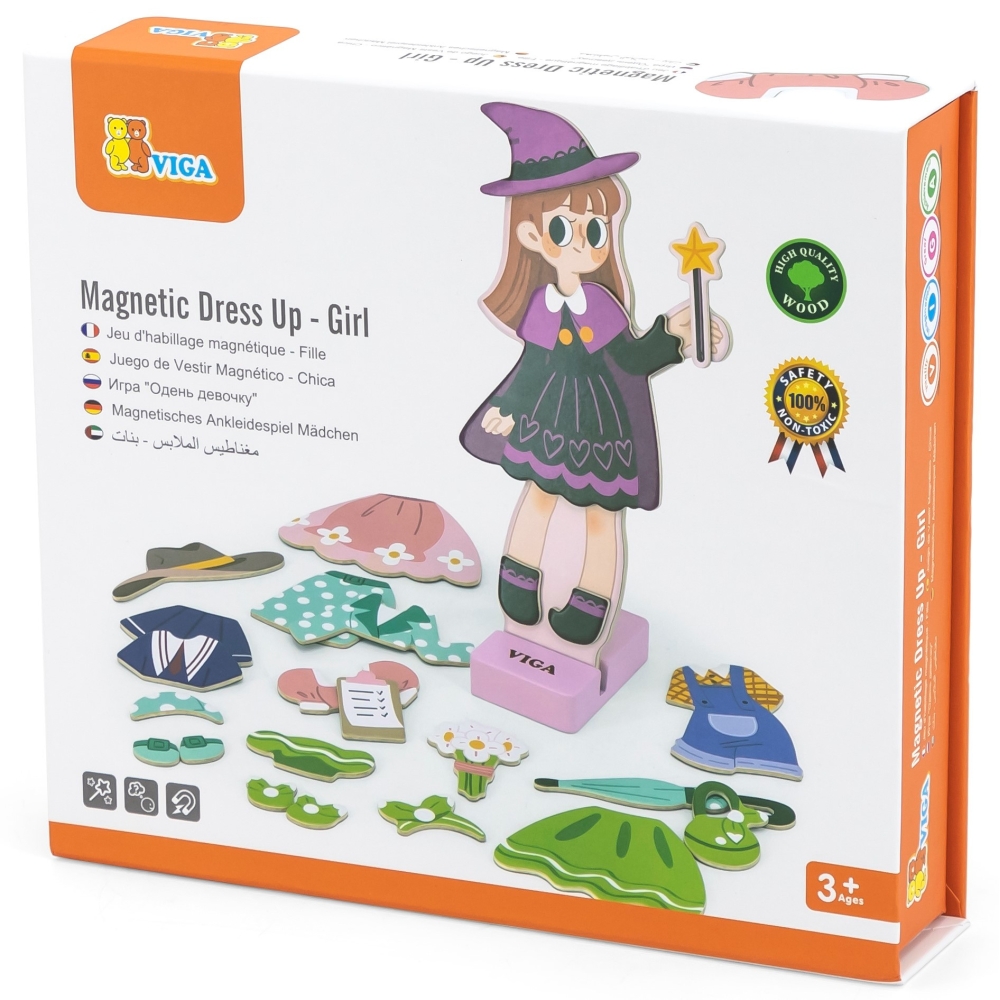 "Viga" medinė dėlionė Magnetinė edukacinė dėlionė "Dress-Up