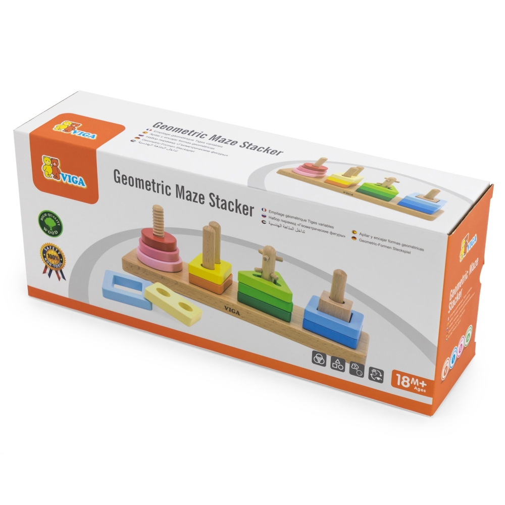 VIGA Wooden Geometric Sorter Maze