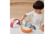 VIGA PolarB Wooden Rainbow Puzzle Creative Montessori Blocks