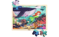 VIGA Drewniane Puzzle Układanka 24 el. Sekrety Morza