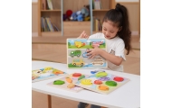 VIGA Wooden Puzzle Montessori 2-in-1 Figures Farm