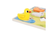 VIGA Wooden Puzzle Montessori 2-in-1 Figures Farm